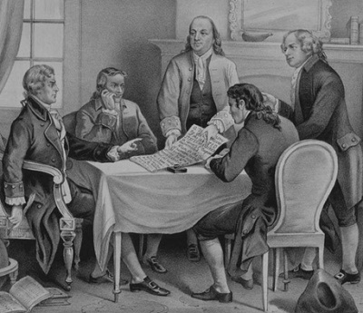 The original Junto — Benjamin Franklin and his Philadelphia society gathered to debate and ship.